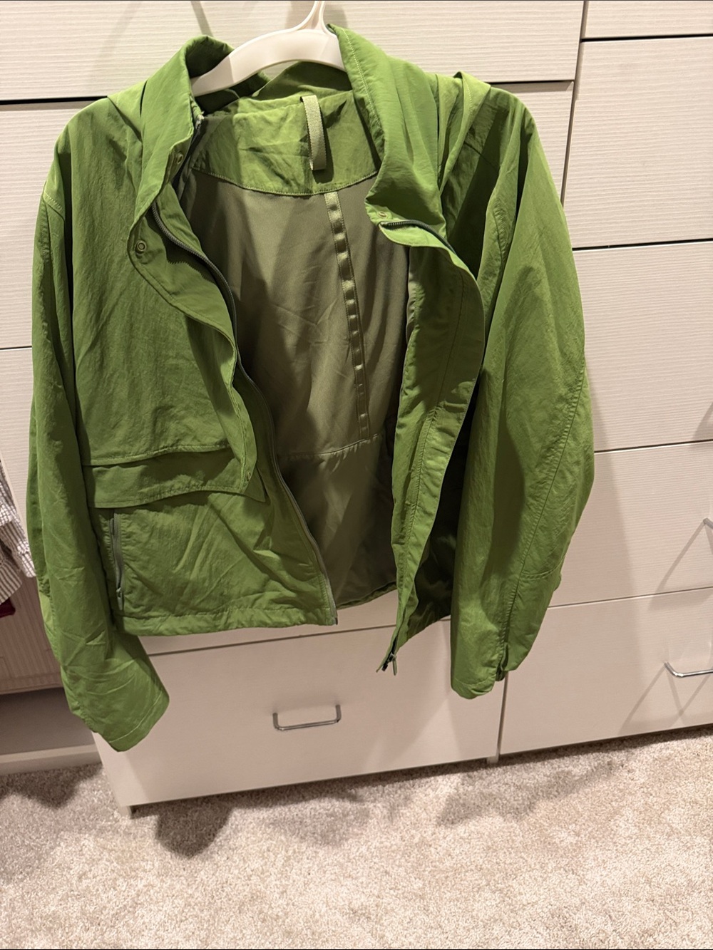 Lululemon always effortless jacket green sz12